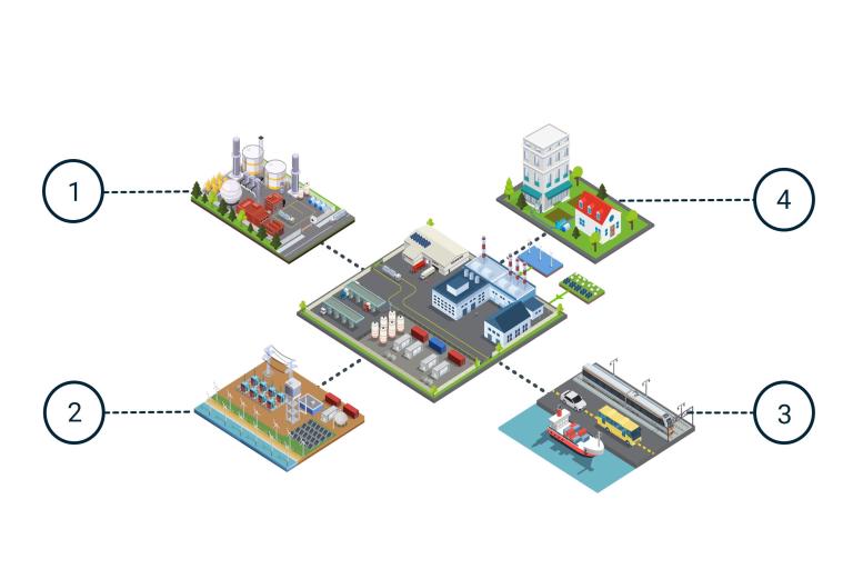 cityscape illustrating uses of hydrogen
