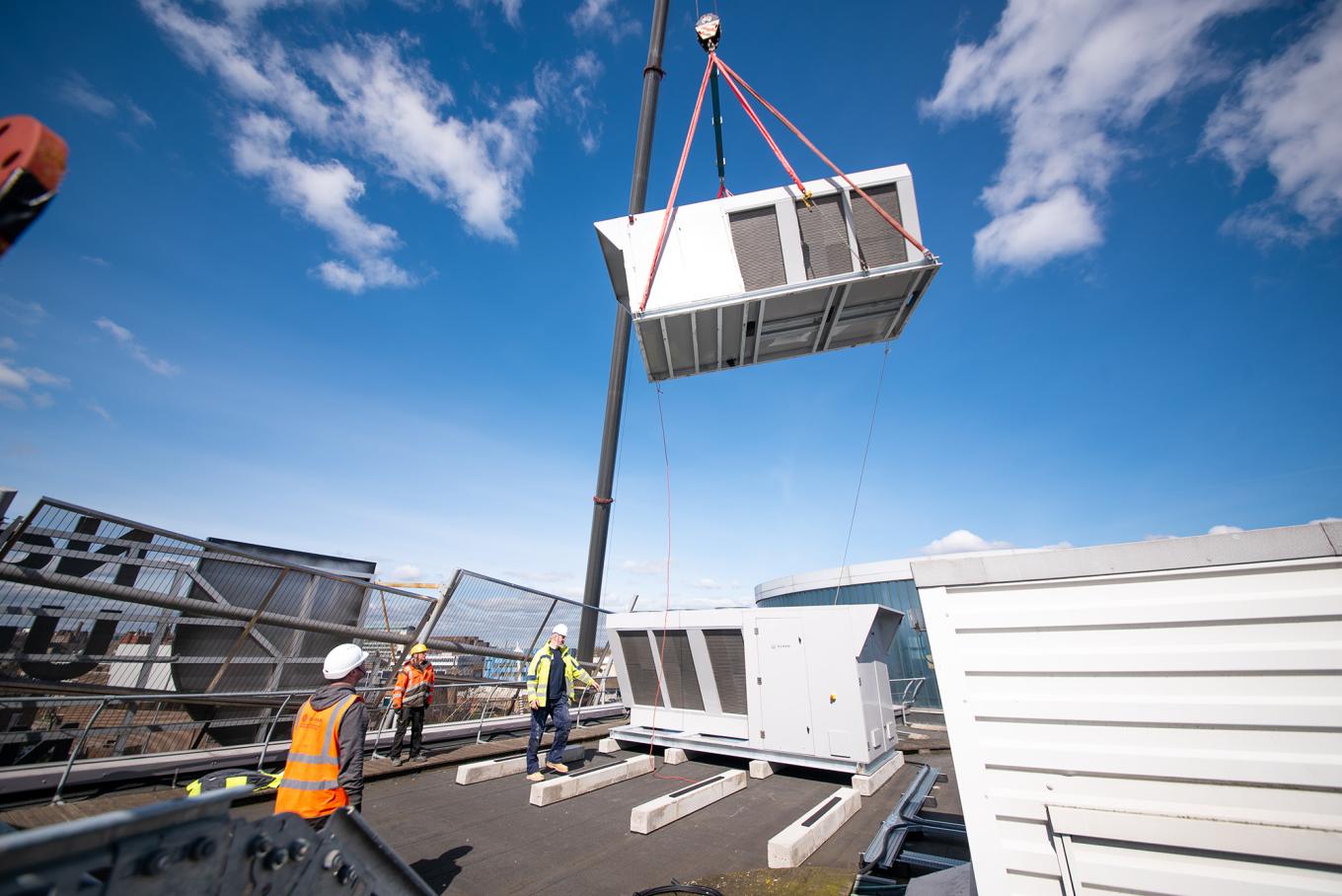 An image of Equans installing a high-tech heating system for Northumbria University