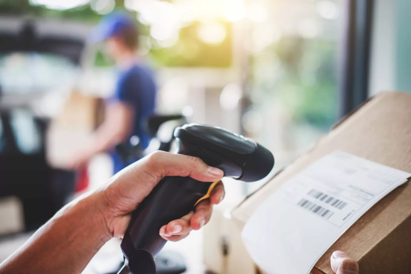Image of digital scanning on parcel