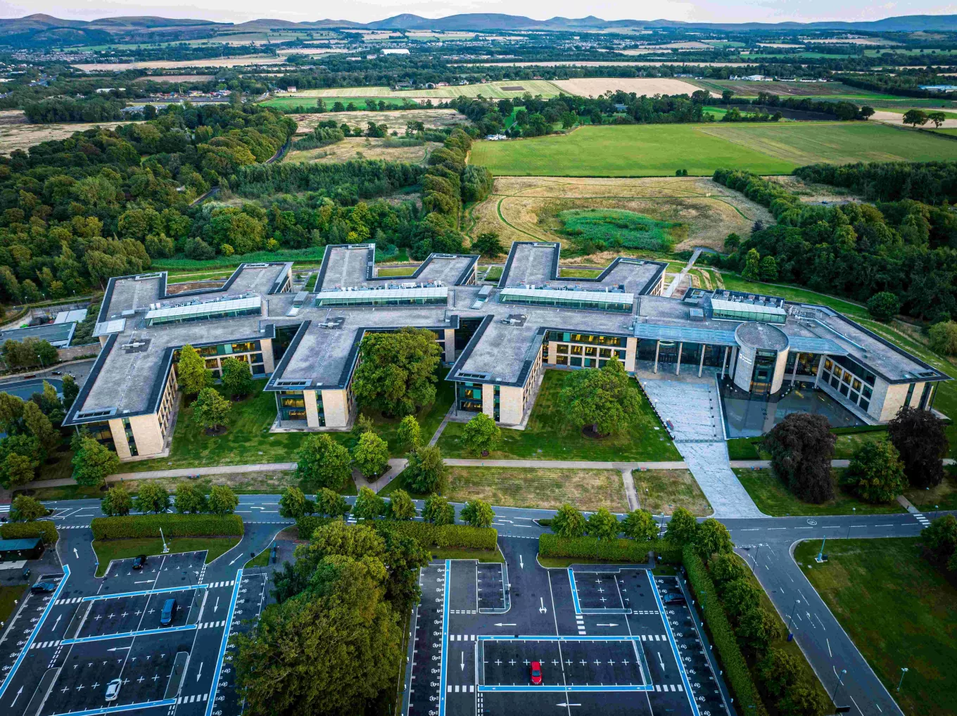 An aerial image of NatWest in Gogaburn