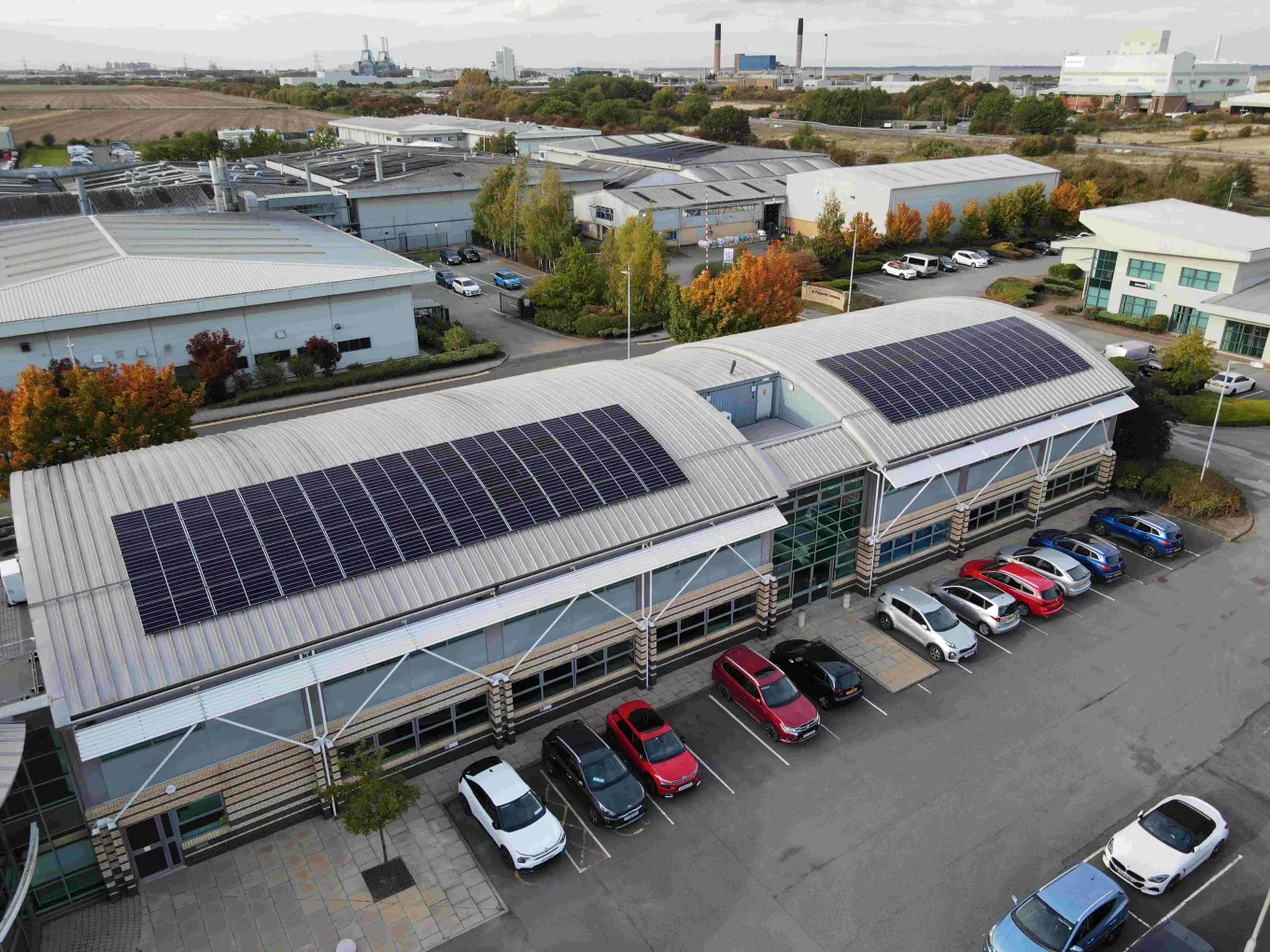 Drone image of North East Lincs office