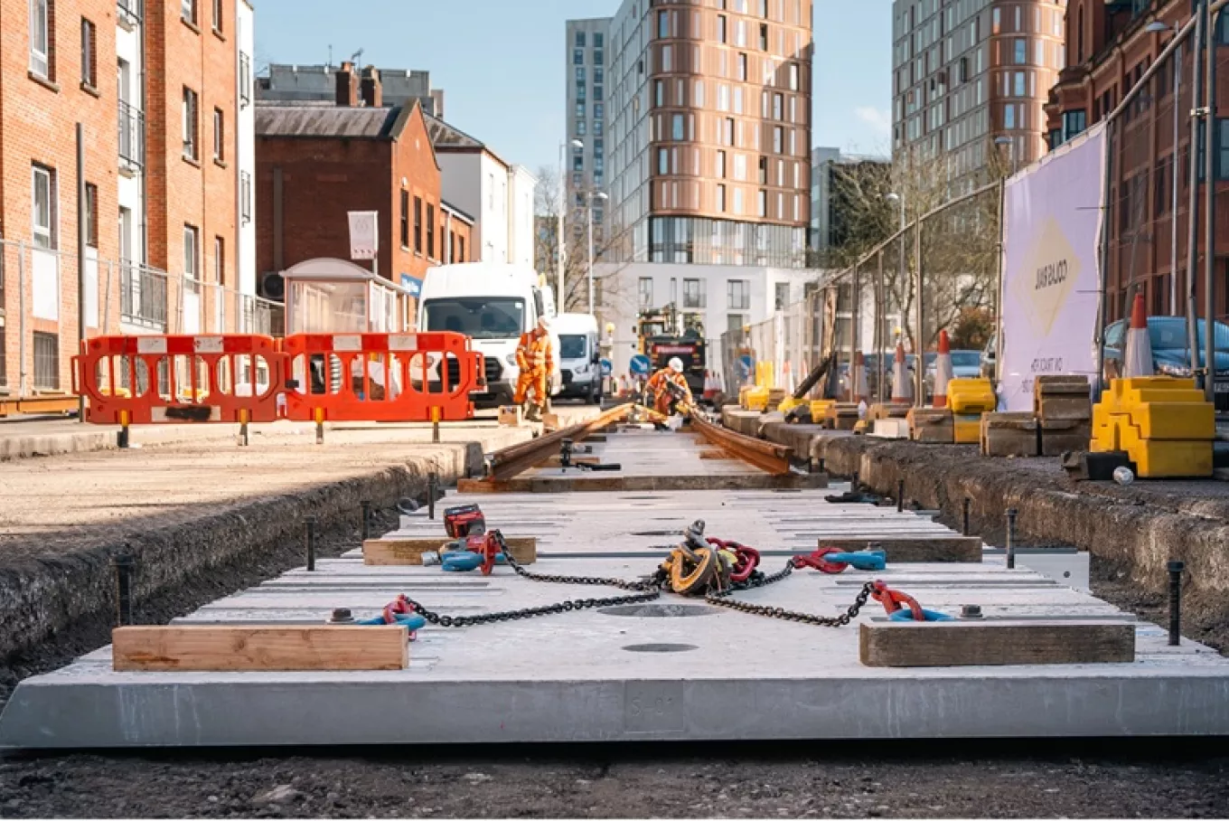 Image of CVLR Test Track Slab installation