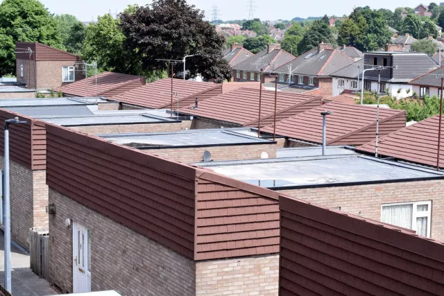 An aerial shot of The Lanes in Rotherham