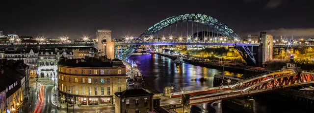 Newcastle upon Tyne by night