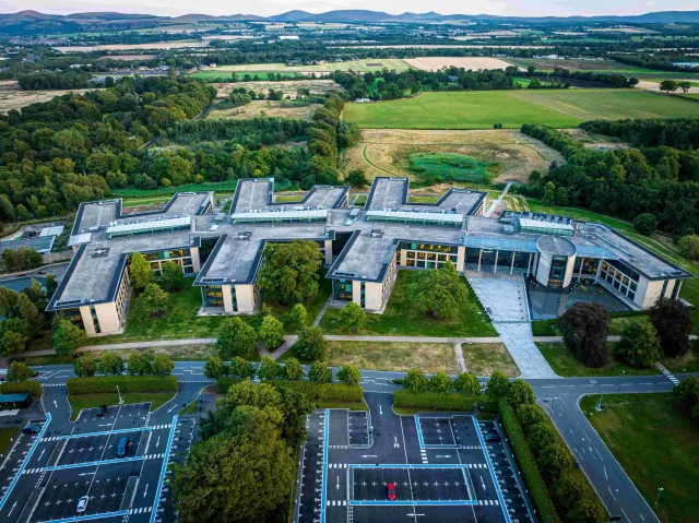 An aerial image of NatWest in Gogaburn