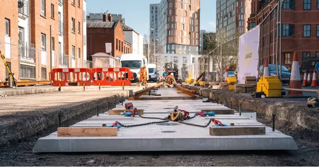 Image of CVLR Test Track Slab installation