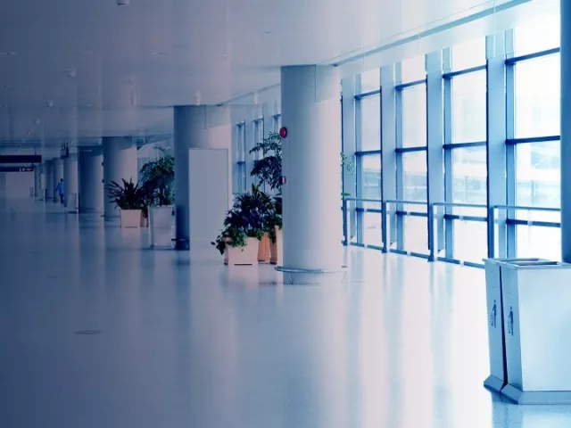 Airport lounge empty