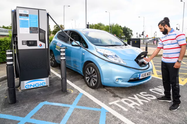 Car charging at West Yorkshire Combined Authority charging network