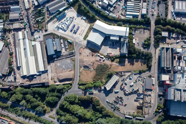 An aerial photograph of Tyseley Energy Park