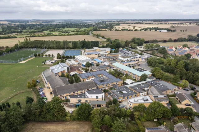 Birdseye view of Comberton Village College