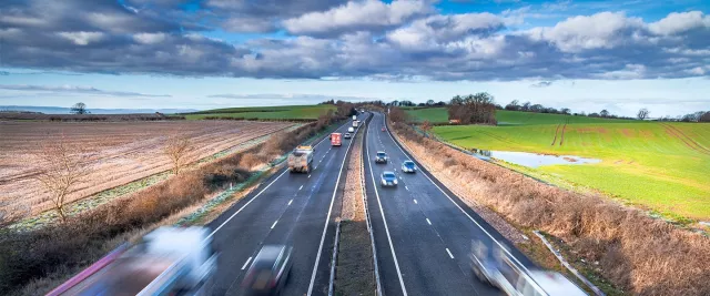 View if highway from above