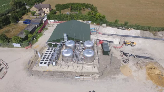Swaffham Prior Heat Network from above