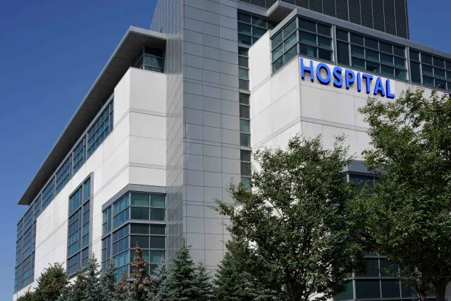 Stock image of a hospital