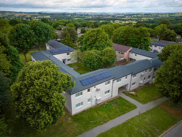 Aerial shot of Holt Park in Leeds